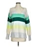 Ann Taylor LOFT Color Block Green Pullover Sweater Size XS - photo 1