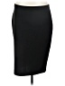 Vince Camuto Solid Black Casual Skirt Size L - photo 1