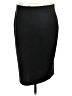 Vince Camuto Solid Black Casual Skirt Size L - photo 2