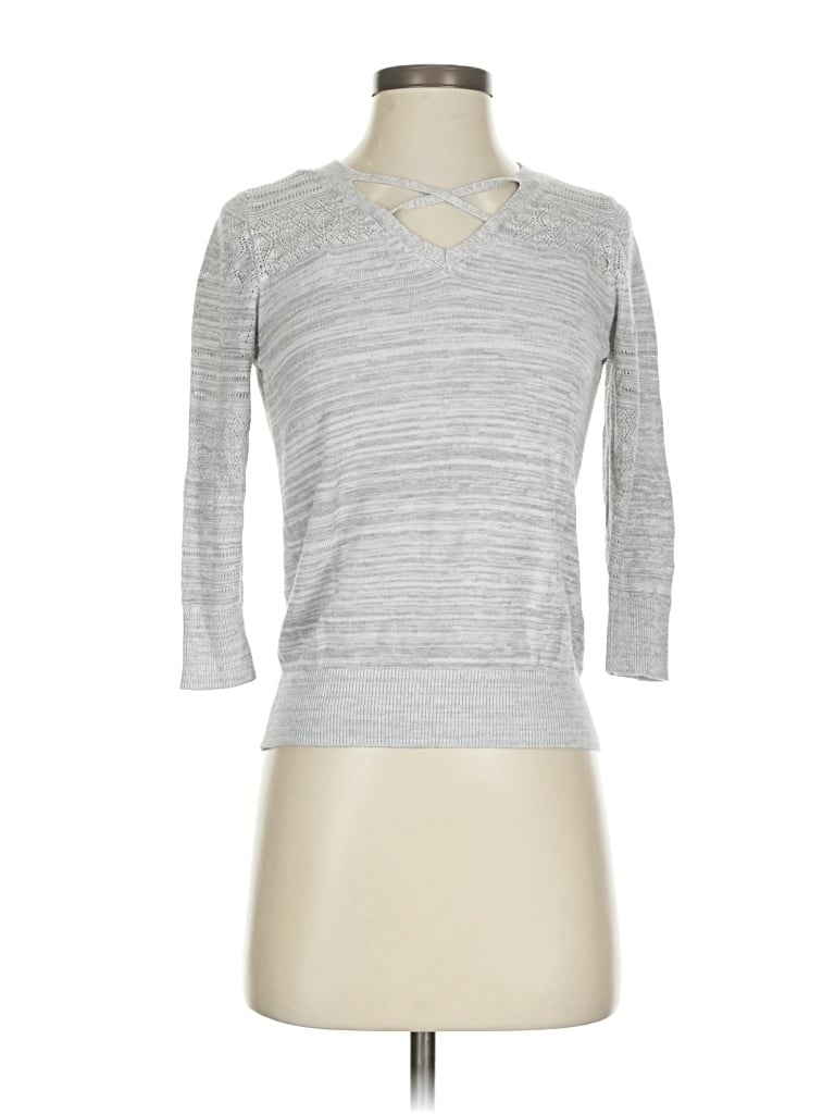 Pre-owned Lety & Me Pullover Sweater In Silver