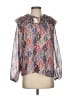 Greylin 100% Polyester Silver Tan Long Sleeve Blouse Size S - photo 1