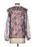 Greylin 100% Polyester Silver Tan Long Sleeve Blouse Size S - photo 2