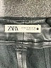 Zara 100% Polyurethane Metallic Black Faux Leather Pants Size XS - photo 6