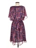 Monsoon 100% Polyester Print Purple Casual Dress Size 6 - photo 2