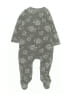 Nordstrom 100% Cotton Paisley Gray Long Sleeve Onesie 3-6 MO / 6 MO - photo 2