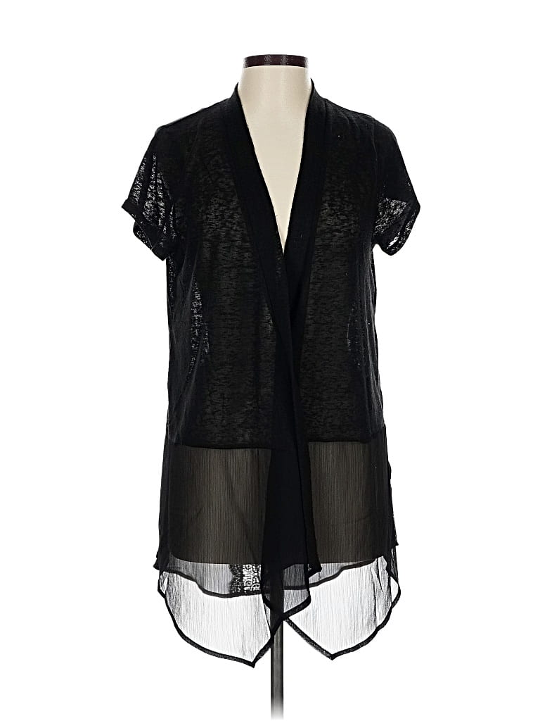 Pre-owned August Silk Kimono In Black