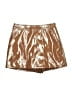 Grey Lab Los Angeles 100% Polyester Metallic Gold Brown Skort Size XS - photo 1