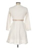 Lands' End Stripes Ivory Casual Dress Size L - photo 2