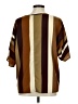 Emery Rose Stripes Brown Short Sleeve Blouse Size M - photo 2