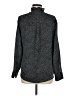 Express 100% Polyester Polka Dots Black Long Sleeve Blouse Size M - photo 2