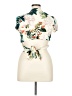 Shein Curve Tropical Ivory Short Sleeve Blouse Size 0X - photo 2