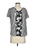 Elle Silver Black Short Sleeve Blouse Size S - photo 1