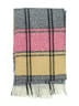 Assorted Brands 100% Polyester Plaid Pink Yellow Scarf One size - photo 2