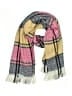 Assorted Brands 100% Polyester Plaid Pink Yellow Scarf One size - photo 1