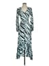 Leith 100% Rayon Animal Print Teal Casual Dress Size XXS - photo 1
