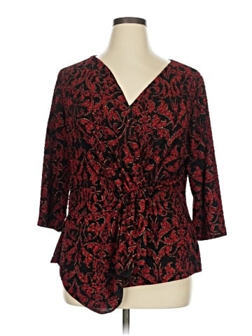 Connected Apparel 3/4 Sleeve Blouse (view 1)