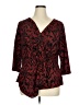 Connected Apparel Red 3/4 Sleeve Blouse Size 1X - photo 1