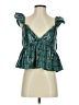 Day + Moon 100% Polyester Green Sleeveless Blouse Size L - photo 1