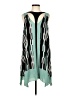 BCBGMAXAZRIA 100% Polyester Graphic Teal Casual Dress Size XS - photo 1