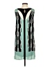 BCBGMAXAZRIA 100% Polyester Graphic Teal Casual Dress Size XS - photo 2