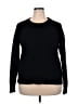 Time and Tru 100% Recycled Polyester Solid Black Pullover Sweater Size XXL - photo 1