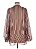 CAbi Stripes Brown Long Sleeve Blouse Size M - photo 2