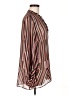 CAbi Stripes Brown Long Sleeve Blouse Size M - photo 4