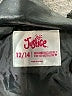 Justice 100% Polyurethane Stars Black Faux Leather Jacket Size 12 - 14 - photo 3
