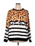 Unbranded Animal Print Orange Pullover Sweater Size 5X - photo 1