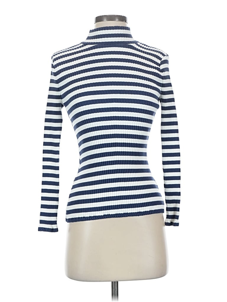 Pre-owned Veronica Beard 3/4 Sleeve Turtleneck In Blue