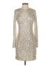 Eliza J Metallic Silver Gold Cocktail Dress Size 0 - photo 1