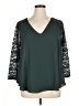 Torrid Teal 3/4 Sleeve Blouse Size 1X Plus (1) - photo 1