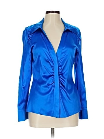 Intermix Long Sleeve Silk Top (view 1)