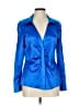 Intermix Blue Long Sleeve Silk Top Size 10 - photo 1