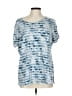 Emily Daniels Tie-dye Blue Short Sleeve T-Shirt Size L - photo 1