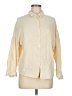 Automet Solid Ivory Long Sleeve Button-Down Shirt Size M - photo 1