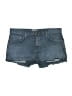 Current/Elliott Chevron-herringbone Blue Denim Shorts Size 27 waist - photo 1