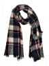 Unbranded Plaid Burgundy Blue Scarf One size - photo 1