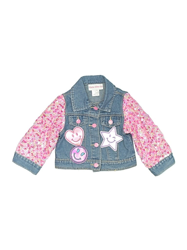 Pre-owned Assorted Brands Kids' Denim Jacket In Blue