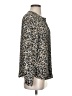 Talbots 100% Polyester Animal Print Black Long Sleeve Blouse Size XS - photo 4
