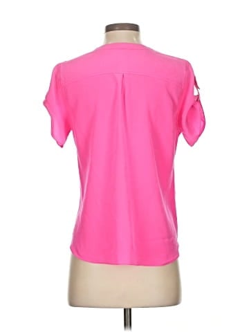 Amanda Uprichard Short Sleeve Silk Top (view 2)