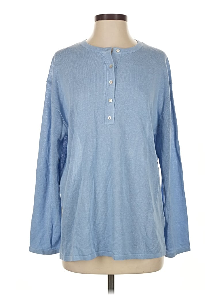 Zara Long Sleeve Blouse In Blue