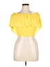 Self Esteem 100% Rayon Yellow Short Sleeve Top Size XL - photo 1