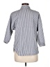 MICHAEL Michael Kors Stripes Blue 3/4 Sleeve Button-Down Shirt Size M - photo 2