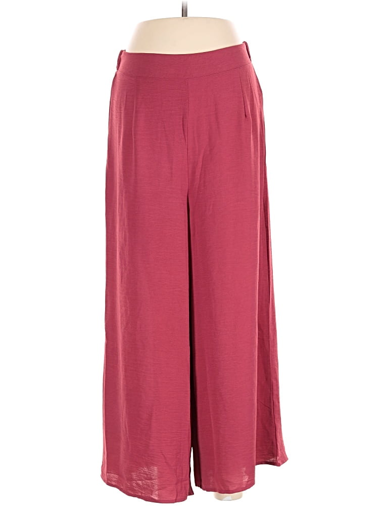 Pre-owned Unbranded Casual Pants In Burgundy