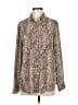 Premise Studio 100% Polyester Animal Print Ivory Long Sleeve Blouse Size M - photo 1