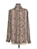 Premise Studio 100% Polyester Animal Print Ivory Long Sleeve Blouse Size M - photo 2