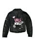 Justice 100% Polyurethane Stars Black Faux Leather Jacket Size 12 - 14 - photo 2