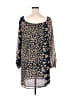 Single 100% Silk Blue 3/4 Sleeve Silk Top Size M - photo 2