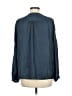 J.Crew 100% Polyester Solid Blue Long Sleeve Blouse Size M - photo 2